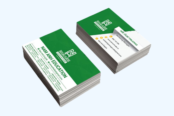 In Hoa Long nhận thiết kế và in ấn Mẫu card visit trung tâm anh ngữ theo yêu cầu