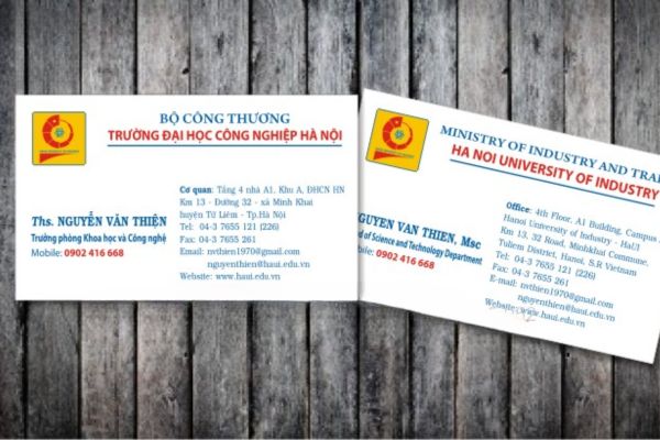Mẫu card visit trường đại học đẹp, chuyên nghiệp tại Hà Nội