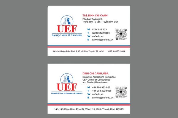Mẫu card visit trường đại học đẹp, chuyên nghiệp tại Hà Nội
