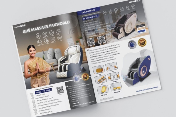 Mẫu catalogue bấm kim giới thiệu sản phẩm ngắn hạn