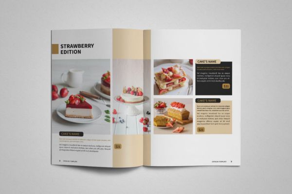 Mẫu catalogue bánh kem đẹp, in chất lượng cao