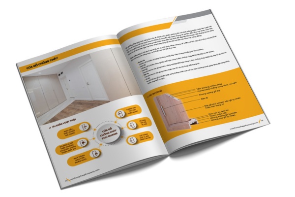 Mẫu catalogue cửa chống cháy đẹp mắt