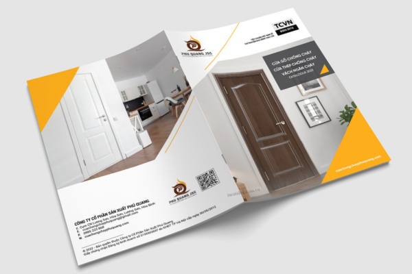 Mẫu catalogue cửa chống cháy in ấn đẹp mắt