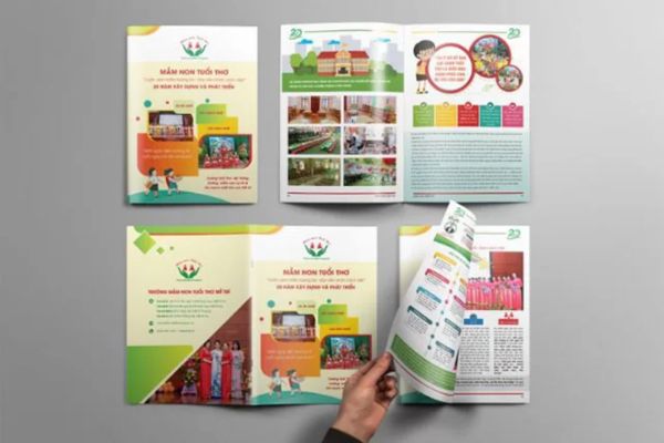 mẫu catalogue giáo dục đẹp, in chất lượng cao tại Hà Nội