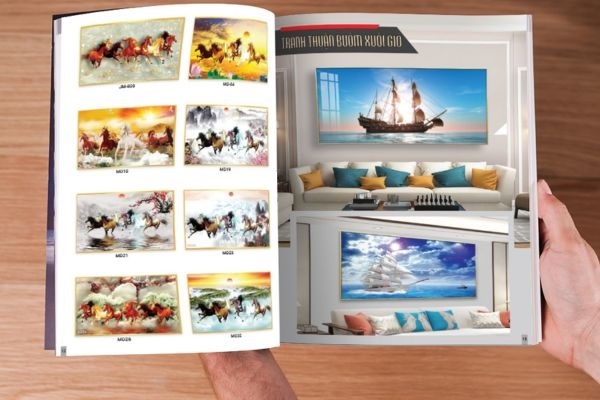 In Hoa Long nhận thiết kế và in ấn mẫu catalogue tranh dán tường chuyên nghiệp
