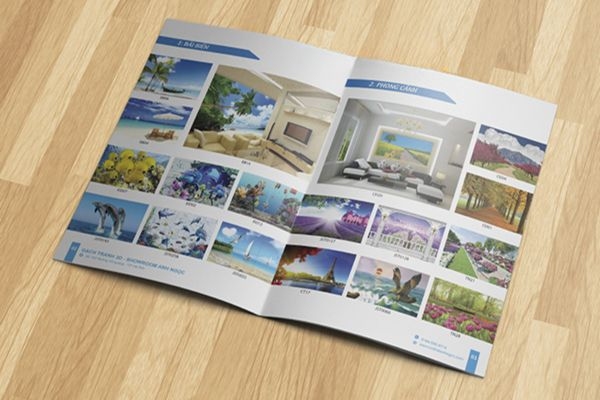 In Hoa Long nhận thiết kế và in ấn mẫu catalogue tranh dán tường đẹp