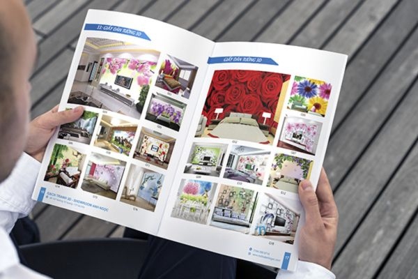 In Hoa Long nhận thiết kế và in ấn mẫu catalogue tranh dán tường số lượng ít