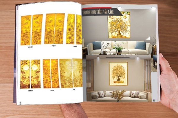 IN Hoa Long nhận thiết kế và in ấn mẫu catalogue tranh dán tường theo yêu cầu