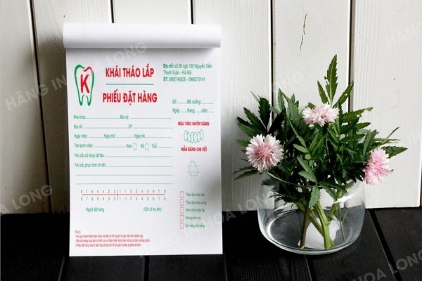 In Hoa Long nhận thiết kế và in ấn mẫu hóa đơn nha khoa cao cấp
