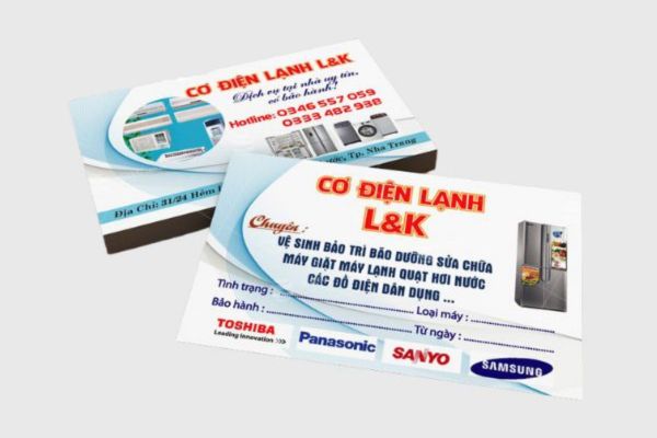 Mẫu card visit điện lạnh đẹp, thiết kế theo yêu cầu