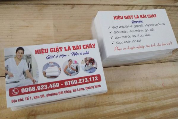 Mẫu card visit giặt là đẹp, thiết kế theo yêu cầu