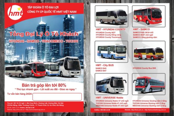 Mẫu tờ rơi ô tô đẹp, chất lượng cao tại In Hoa Long