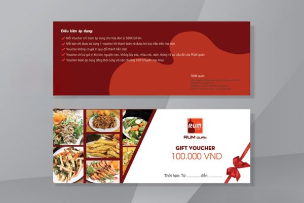 Mẫu voucher nhà hàng giá rẻ, mẫu đẹp tại Hà Nội