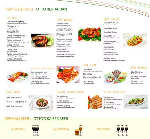 In Hoa Long nhận thiết kế và in ấn mẫu menu hải sản đẹp