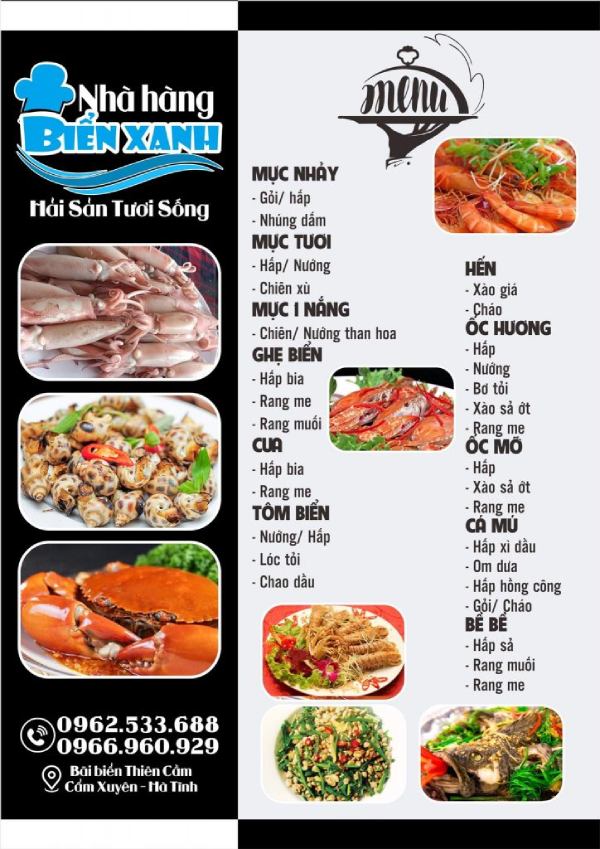 IN Hoa Long nhận thiết kế và in ấn mẫu menu hải sản mọi số lượng