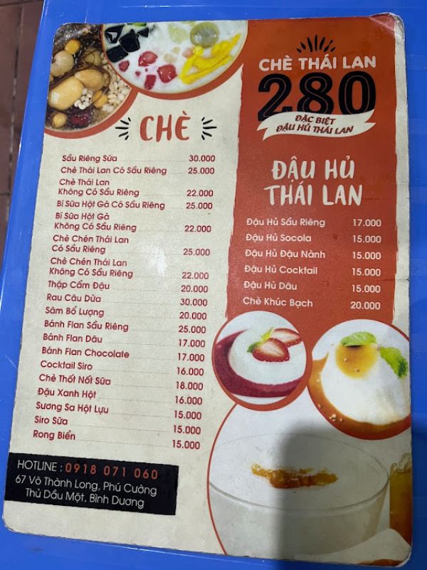 IN Hoa long nhận thiết kế và in ấn mẫu menu quán chè giá rẻ