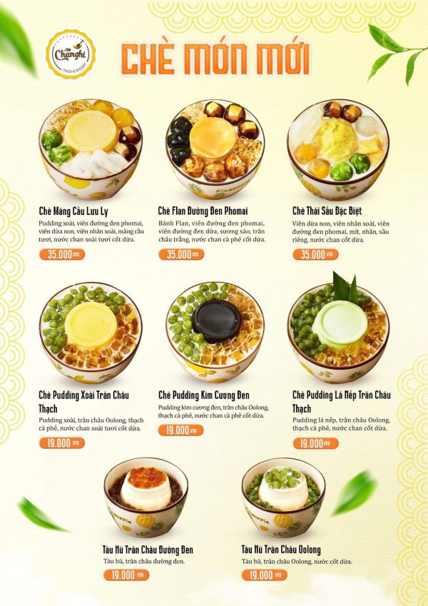In Hoa Long nhận thiết kế và in ấn mẫu menu quán chè số lượng nhiều