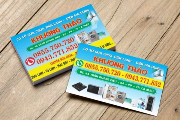Mẫu card visit điện lạnh đẹp, thiết kế theo yêu cầu