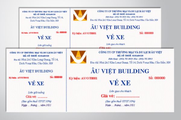 Mẫu phiếu giữ xe đẹp, giá rẻ, thiết kế theo yêu cầu