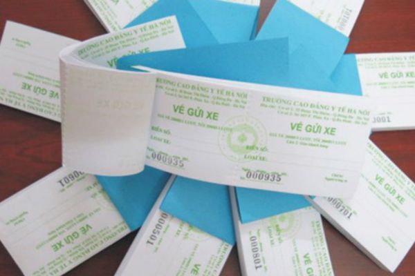 Mẫu phiếu giữ xe đẹp, giá rẻ, thiết kế theo yêu cầu