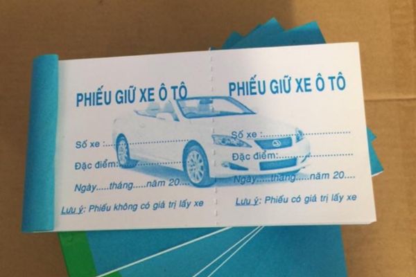 Mẫu phiếu giữ xe đẹp, giá rẻ, thiết kế theo yêu cầu