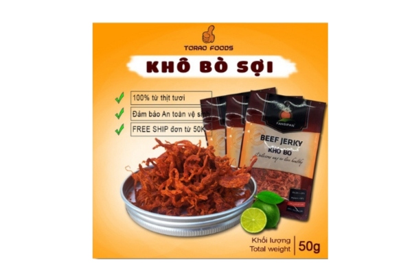 Mẫu tem khô bò công thức gia truyền