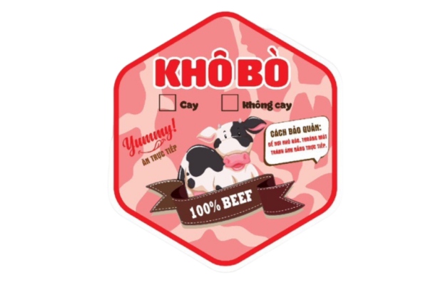 Mẫu tem khô bò miếng đẹp mắt hút khách