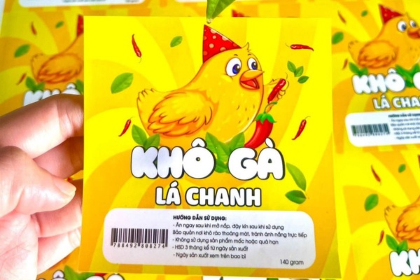 Mẫu tem khô gà đẹp mắt giúp bán hàng hiệu quả