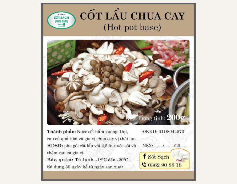 Mẫu tem nhãn nước cốt lẩu đẹp mắt chuyên nghiệp