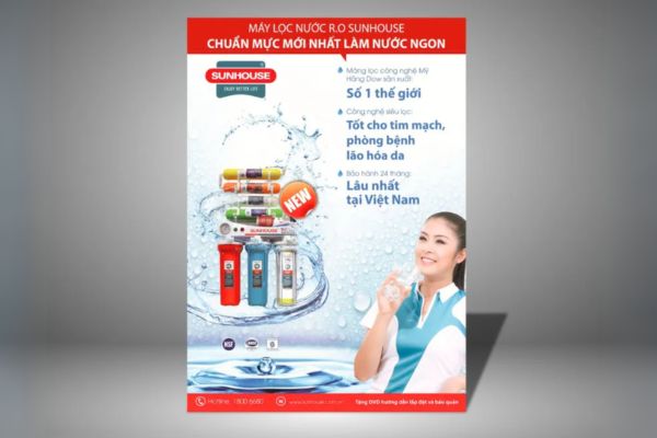 Mẫu tờ rơi máy lọc nước giá rẻ, thiết kế theo yêu cầu