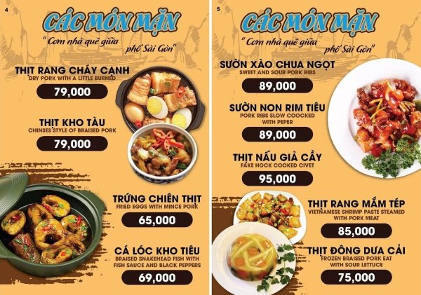 In Hoa Long nhận thiết kế và in ấn mẫu thực đơn đẹp theo yêu cầu