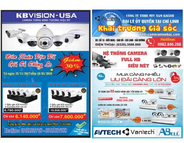 In Hoa Long nhận thiết kế và in ấn mẫu tờ rơi camera giá rẻ