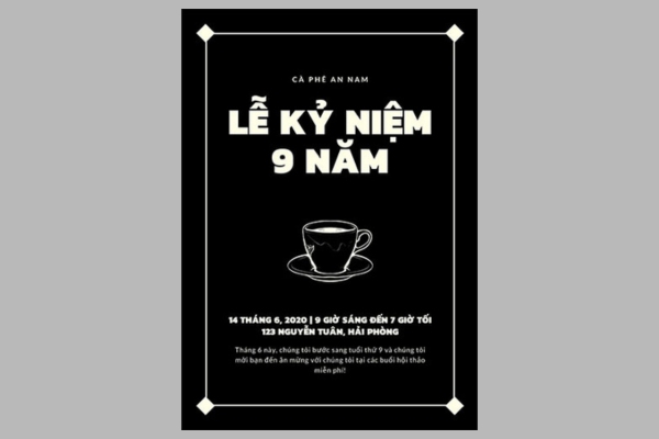 Mẫu tờ rơi đen trắng đẹp mắt nổi bật