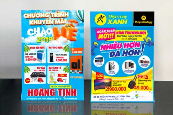 Mẫu tờ rơi điện máy đẹp, thiết kế theo yêu cầu