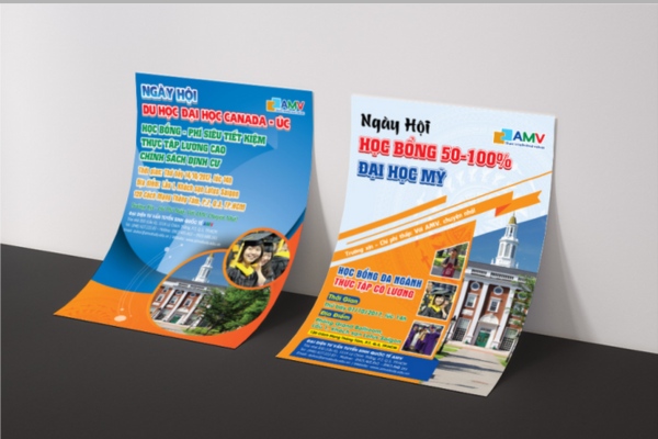 Mẫu tờ rơi du học đẹp nội dung hình ảnh chất lượng