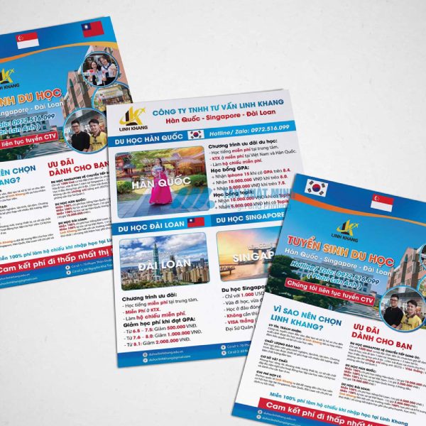 IN Hoa Long nhận thiết kế và in ấn mẫu tờ rơi giáo dục chất lượng