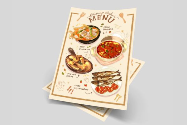 Mẫu tờ rơi menu đẹp, thiết kế theo yêu cầu tại Hà Nội