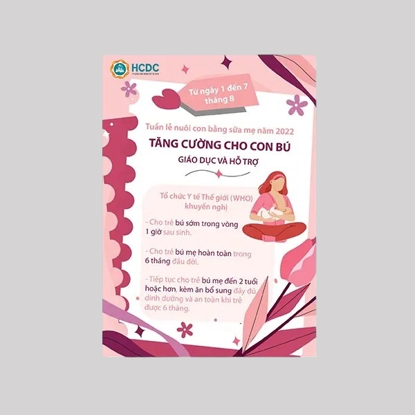 In Hoa Long nhận thiết kế và in ấn mẫu tờ rơi nuôi con bằng sữa mẹ lấy ngay