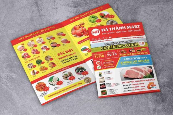 Mẫu tờ rơi siêu thị đẹp, thiết kế theo yêu cầu tại Hà Nội