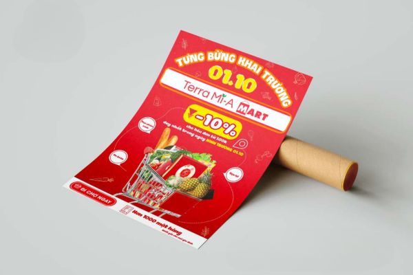 Mẫu tờ rơi siêu thị đẹp, thiết kế theo yêu cầu tại Hà Nội