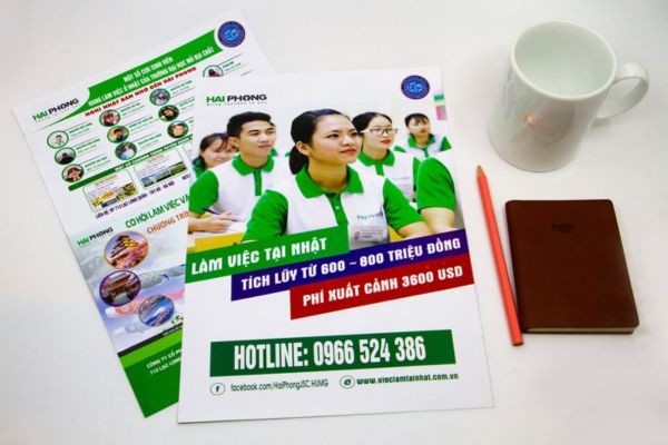 Mẫu tờ rơi xklđ đẹp, thiết kế theo yêu cầu tại Hà Nội