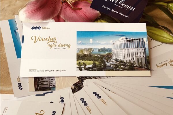 IN Hoa Long nhận thiết kế và in ấn mẫu voucher du lịch chuyên nghiệp