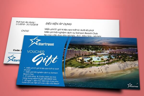 In Hoa Long nhận thiết kế và in ấn mẫu voucher du lịch đẹp