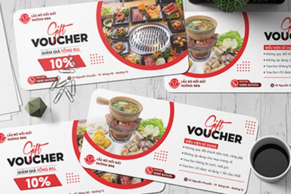 Mẫu voucher nhà hàng giá rẻ, mẫu đẹp tại Hà Nội