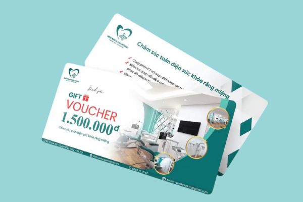 Mẫu voucher nha khoa đẹp, thiết kế theo yêu cầu