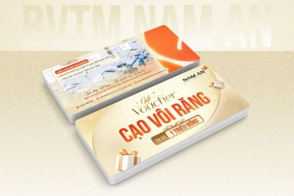 Mẫu voucher nha khoa đẹp, thiết kế theo yêu cầu