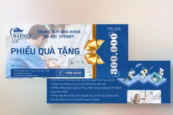 Mẫu voucher nha khoa đẹp, thiết kế theo yêu cầu