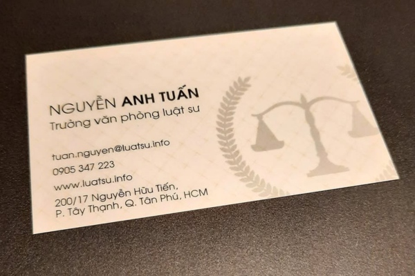 Nội dung cốt lõi của mẫu card visit luật sư chuyên nghiệp