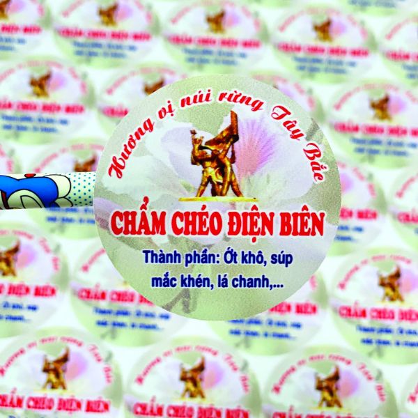 In tem nhãn chẩm chéo đẹp, giá rẻ, lấy nhanh