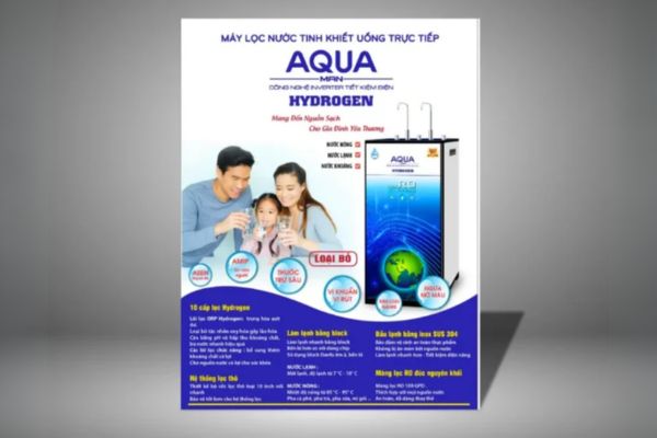 Mẫu tờ rơi máy lọc nước giá rẻ, thiết kế theo yêu cầu